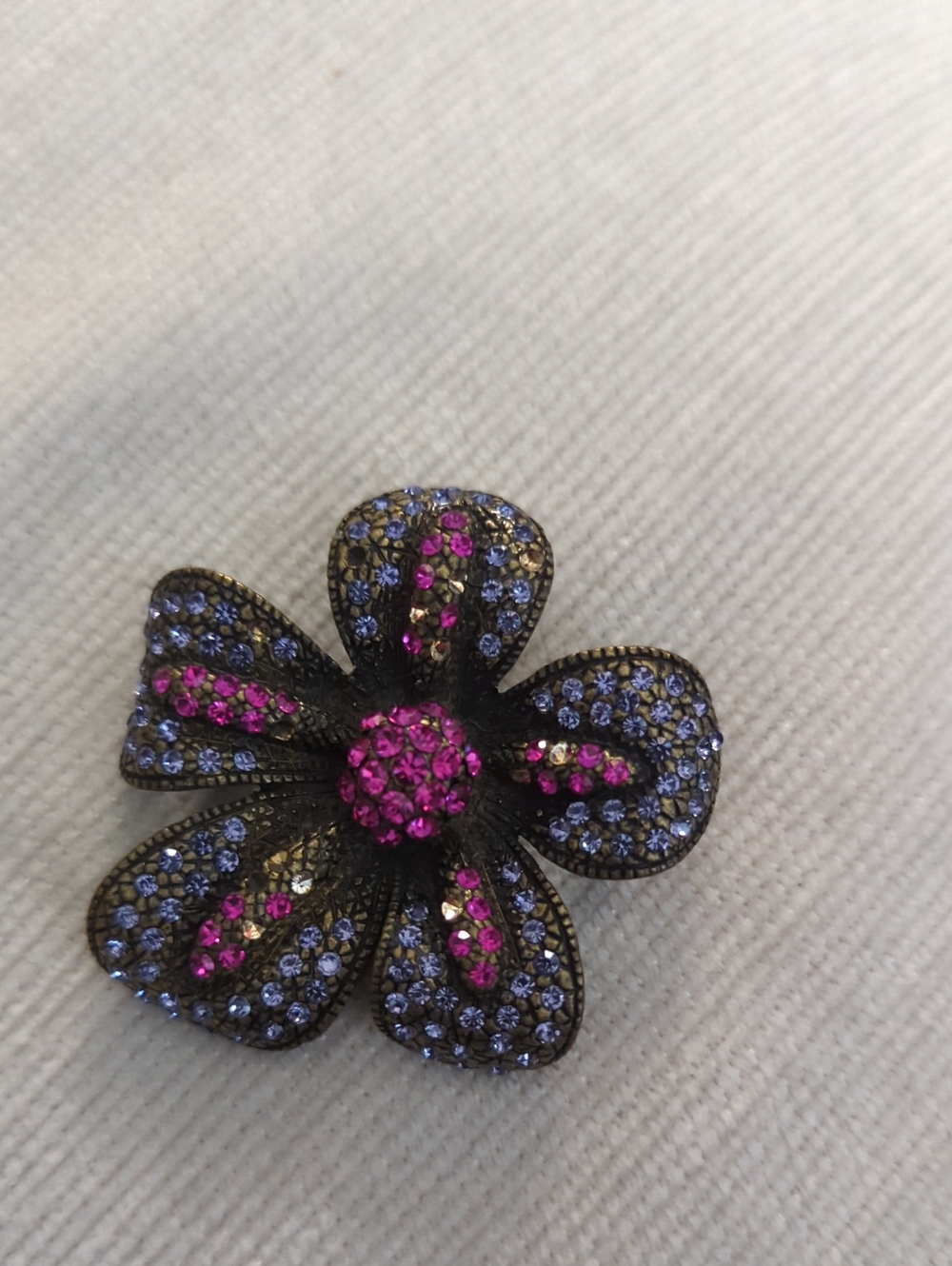Crystal Floral Brooch